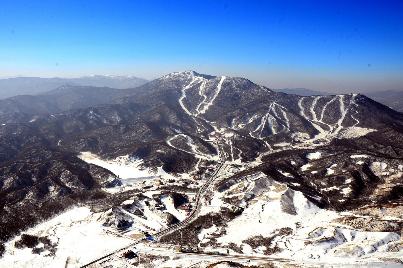 Snow-covered ski slopes at Yabuli in Heilongjiang